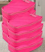 clothes storage lehenga, suit, dress saree blouse cover garments bag wardrobe organiser pouches pink