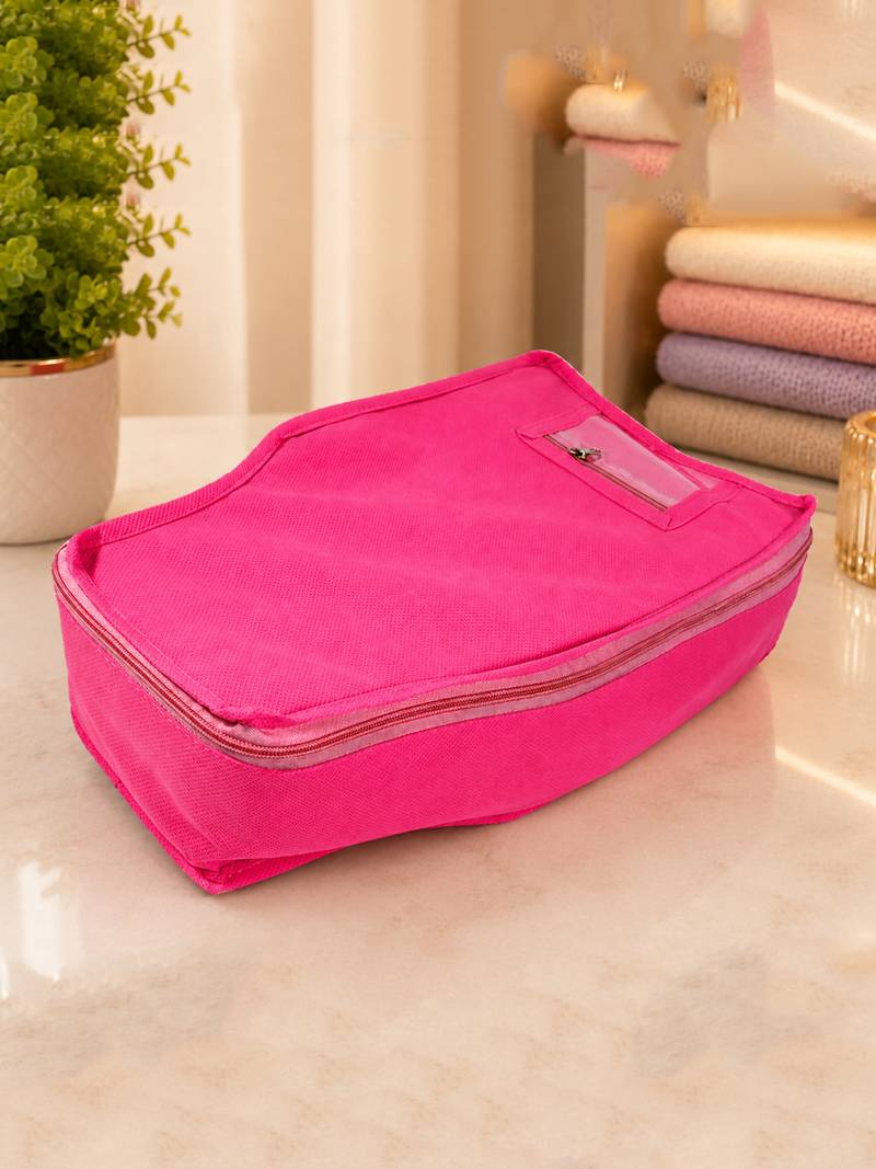 clothes storage lehenga, suit, dress saree blouse cover garments bag wardrobe organiser pouches pink