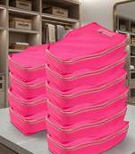 clothes storage lehenga, suit, dress saree blouse cover garments bag wardrobe organiser pouches pink