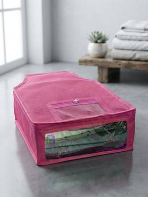 clothes storage lehenga, suit, dress saree blouse cover garments bag wardrobe organiser pouches pink 5
