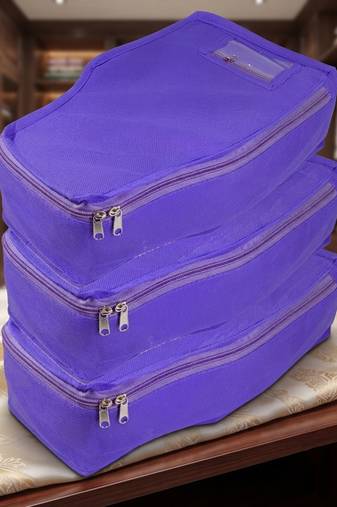 clothes storage lehenga, suit, dress saree blouse cover garments bag wardrobe organiser pouches blue