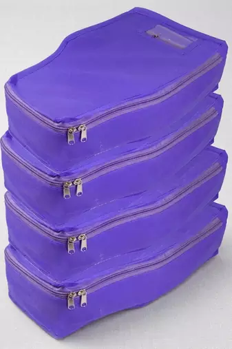 clothes storage lehenga, suit, dress saree blouse cover garments bag wardrobe organiser pouches blue