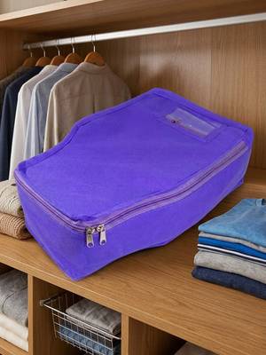 clothes storage lehenga, suit, dress saree blouse cover garments bag wardrobe organiser pouches blue 2