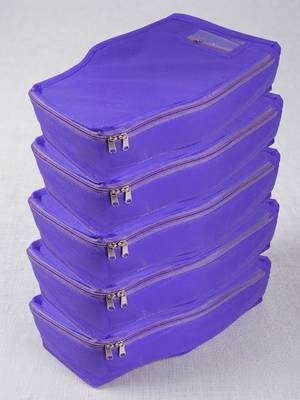 clothes storage lehenga, suit, dress saree blouse cover garments bag wardrobe organiser pouches blue 1