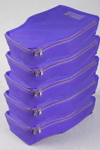 clothes storage lehenga, suit, dress saree blouse cover garments bag wardrobe organiser pouches blue