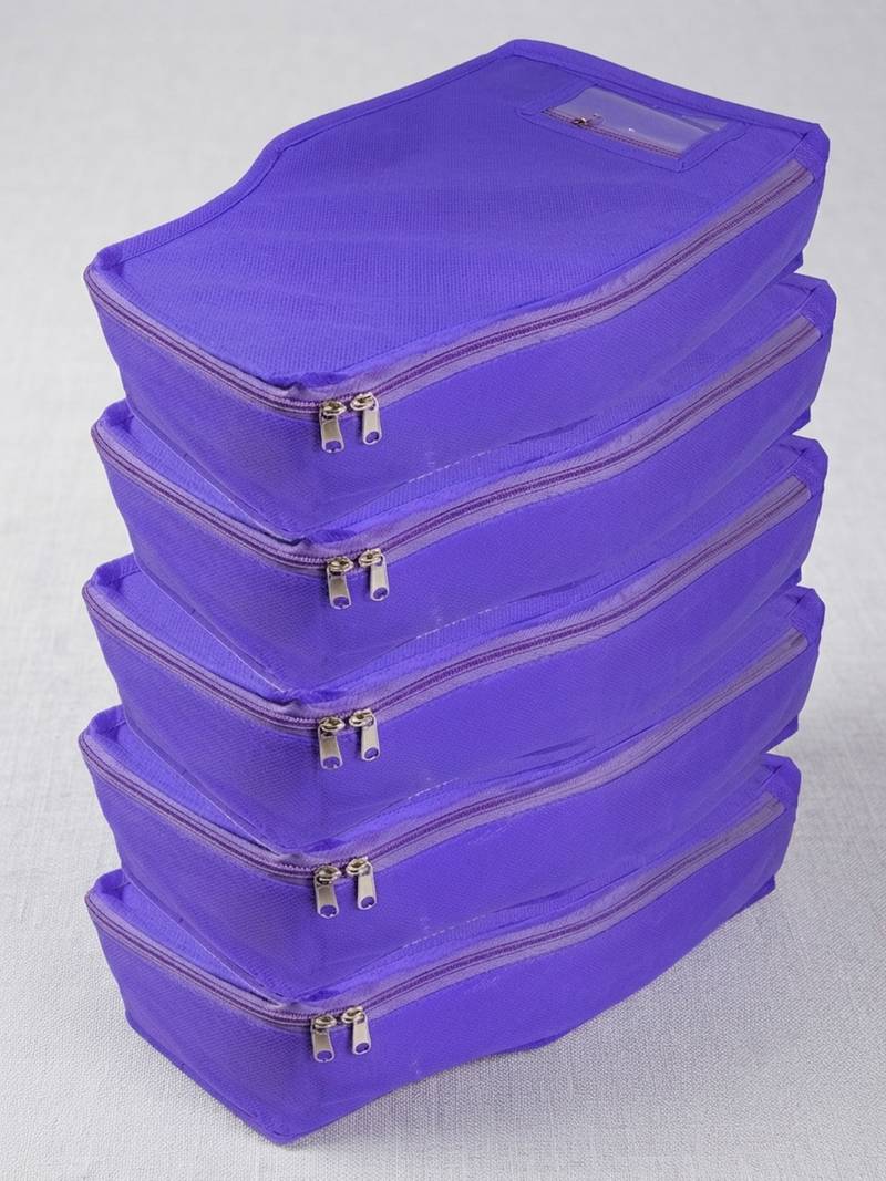 clothes storage lehenga, suit, dress saree blouse cover garments bag wardrobe organiser pouches blue
