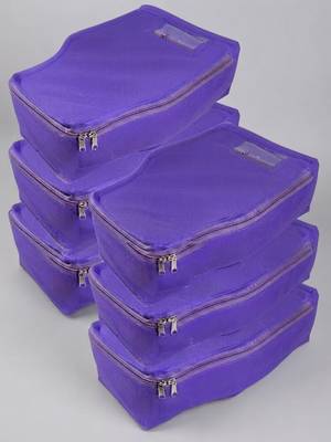 clothes storage lehenga, suit, dress saree blouse cover garments bag wardrobe organiser pouches blue 1