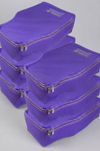 clothes storage lehenga, suit, dress saree blouse cover garments bag wardrobe organiser pouches blue