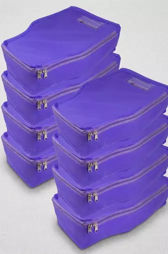 clothes storage lehenga, suit, dress saree blouse cover garments bag wardrobe organiser pouches blue