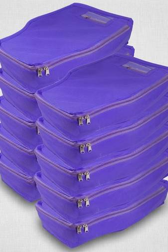 clothes storage lehenga, suit, dress saree blouse cover garments bag wardrobe organiser pouches blue