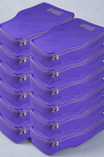clothes storage lehenga, suit, dress saree blouse cover garments bag wardrobe organiser pouches blue