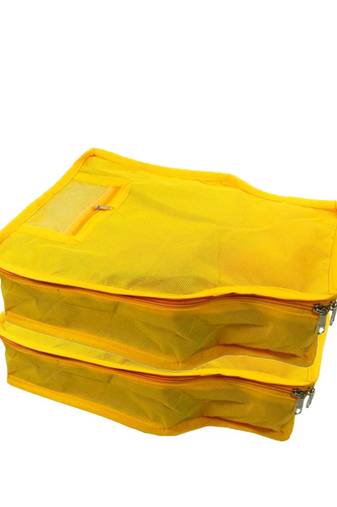 clothes storage lehenga, suit, dress saree blouse cover garments bag wardrobe organiser pouches yellow