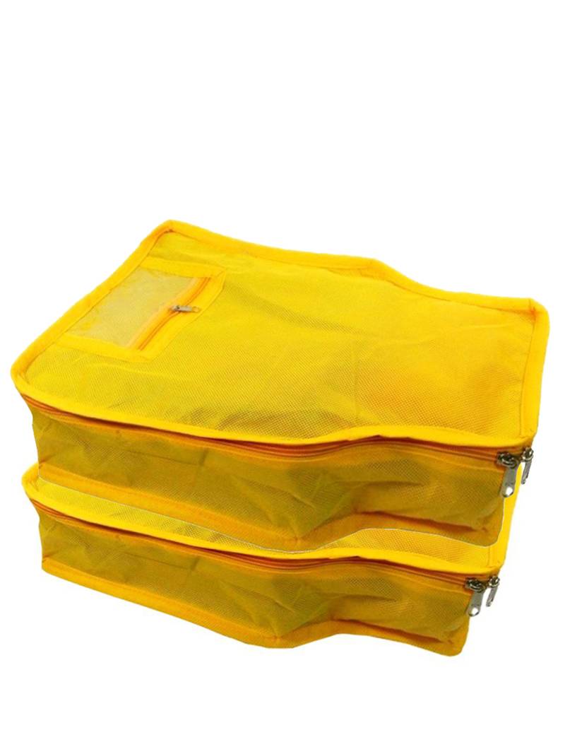 clothes storage lehenga, suit, dress saree blouse cover garments bag wardrobe organiser pouches yellow