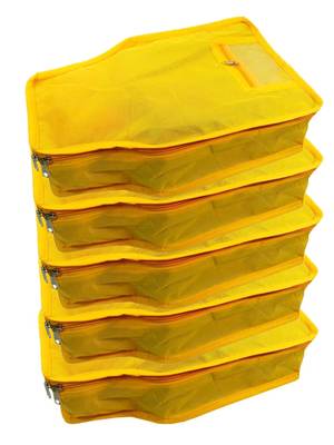 clothes storage lehenga, suit, dress saree blouse cover garments bag wardrobe organiser pouches yellow 1