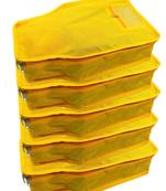 clothes storage lehenga, suit, dress saree blouse cover garments bag wardrobe organiser pouches yellow