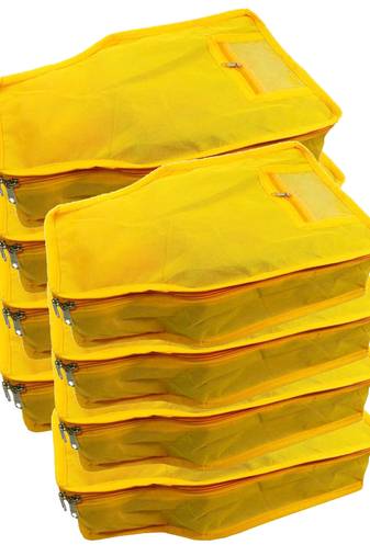 clothes storage lehenga, suit, dress saree blouse cover garments bag wardrobe organiser pouches yellow