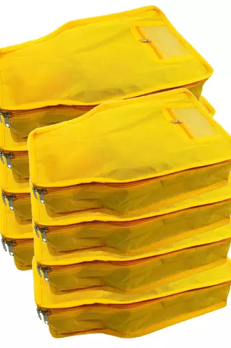 clothes storage lehenga, suit, dress saree blouse cover garments bag wardrobe organiser pouches yellow