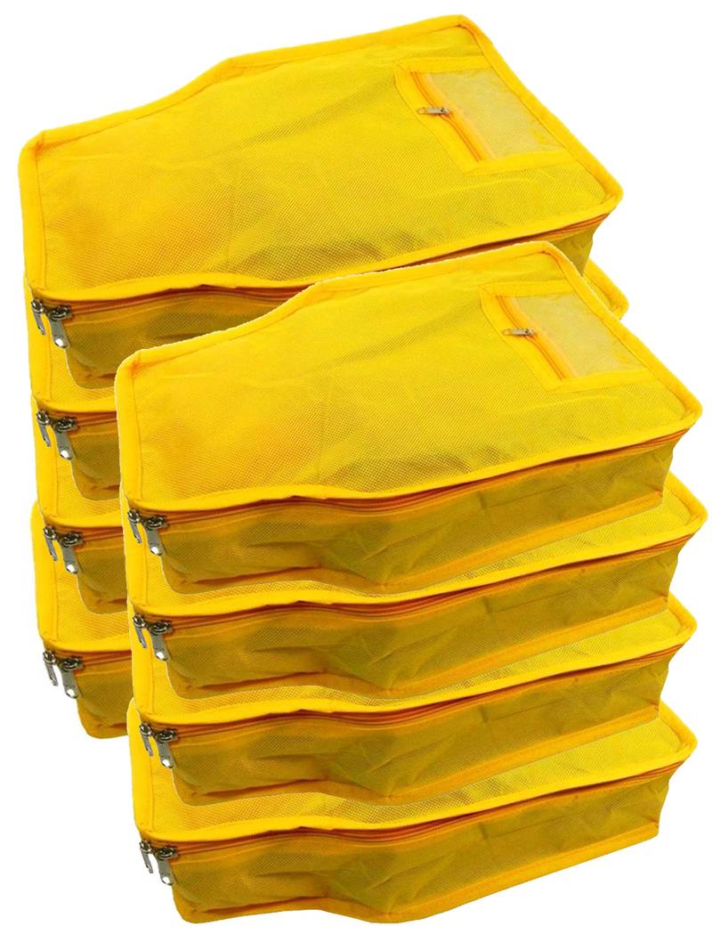 clothes storage lehenga, suit, dress saree blouse cover garments bag wardrobe organiser pouches yellow