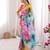 Stunning multicolor georgette shibori printed saree with foil mirror work border