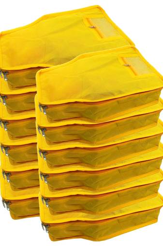 clothes storage lehenga, suit, dress saree blouse cover garments bag wardrobe organiser pouches yellow