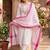 White khadi cotton kurti pant dupatta set