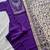 Purple roman silk blend kurti pant dupatta set