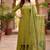 Mahendi mul chanderi kurti pant dupatta set