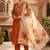 Brown roman silk blend kurti pant dupatta set