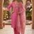 Light pink mul chanderi kurti pant dupatta set