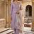 Lavender mul chanderi kurti pant dupatta set