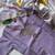 Lavender mul chanderi kurti pant dupatta set