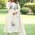 Cream cotton kurti pant dupatta set