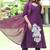 Purple cotton kurti pant dupatta set