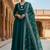 Green cotton kurti pant dupatta set