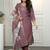 Chocolate roman silk blend kurti pant dupatta set