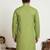 Elegant green color cotton kurta pajama set
