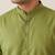 Elegant green color cotton kurta pajama set