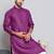 Elegant purple color cotton kurta pajama set