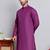 Elegant purple color cotton kurta pajama set