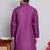 Elegant purple color cotton kurta pajama set