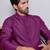 Elegant purple color cotton kurta pajama set