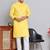 Classic yellow color cotton kurta pajama set