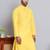 Classic yellow color cotton kurta pajama set