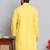 Classic yellow color cotton kurta pajama set
