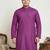 Classic purple color cotton kurta pajama set