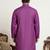 Classic purple color cotton kurta pajama set