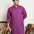 Classic purple color cotton kurta pajama set