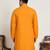 Classic orange color cotton kurta pajama set