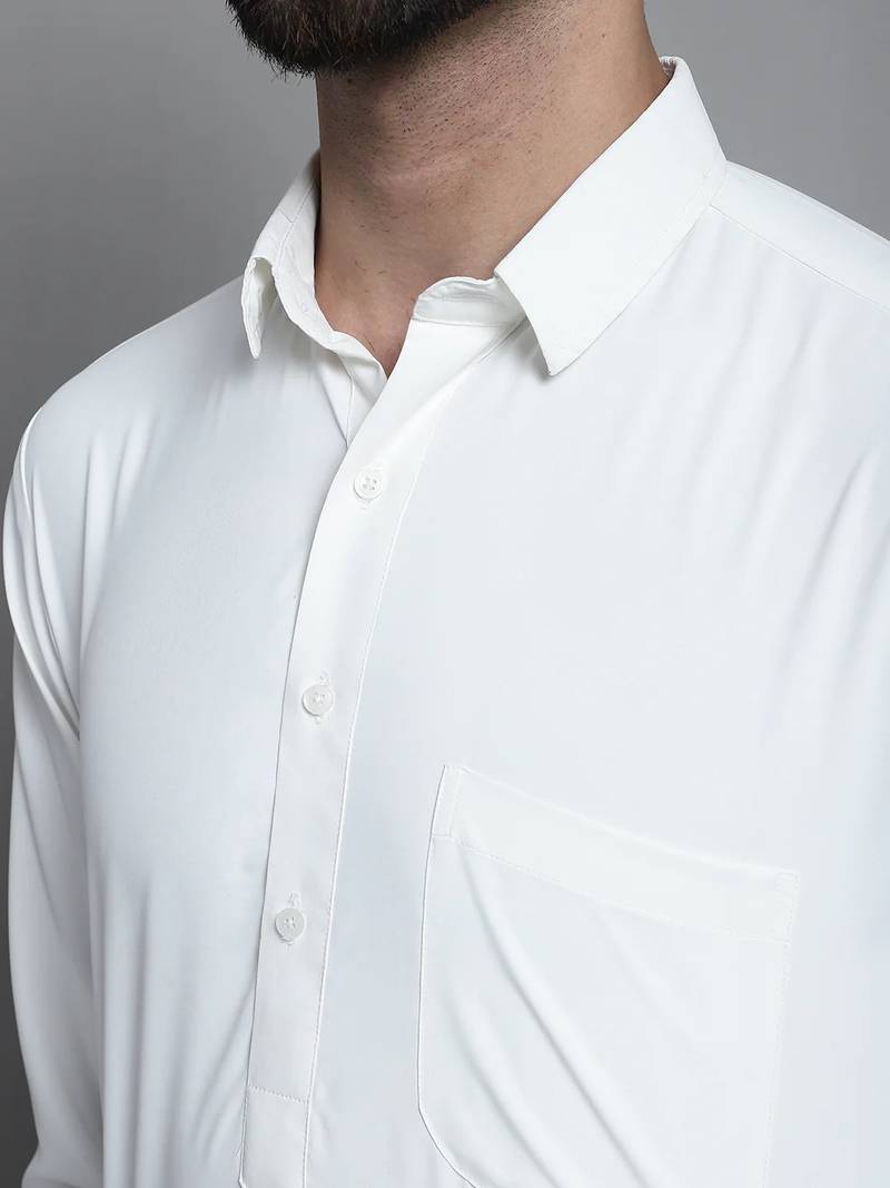 Classic white pure cotton kurta pajama set