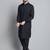 Classic black pure cotton kurta pajama set